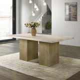 Olinda Natrual Dining Table w/Natrual Marble Top