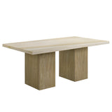 Olinda Natrual Dining Table w/Natrual Marble Top