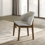 Oleia Chenille/Walnut Side Chair (Set of 2)