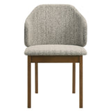 Oleia Chenille/Walnut Side Chair (Set of 2)
