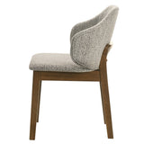 Oleia Chenille/Walnut Side Chair (Set of 2)