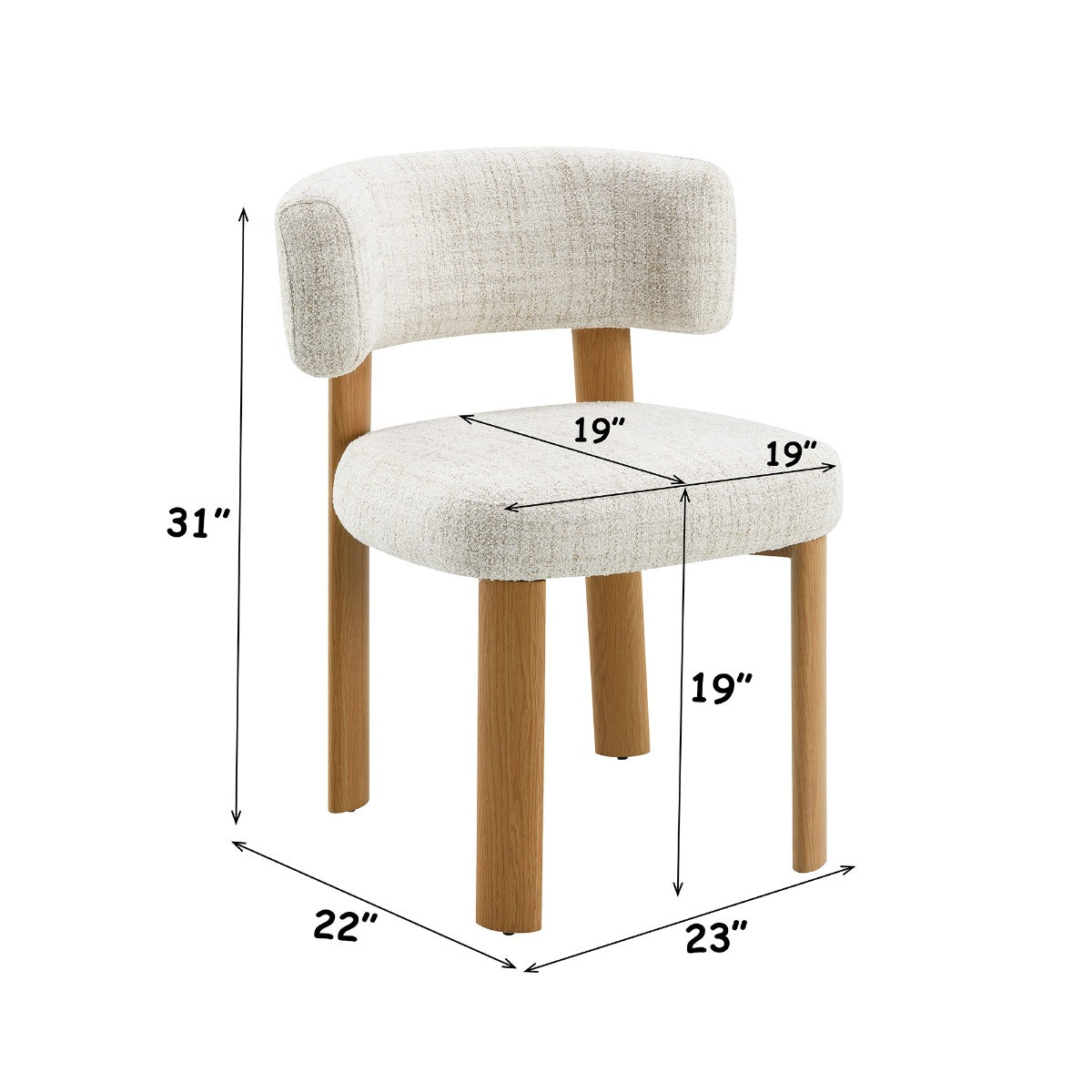 Ogin Beige/Gray Side Chair (Set of 2)