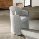 Kyree Chenille/Walnut Arm Chair (Set of 2)