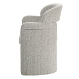 Kyree Chenille/Walnut Arm Chair (Set of 2)