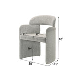 Kyree Chenille/Walnut Arm Chair (Set of 2)