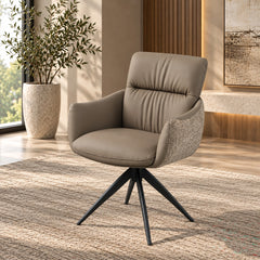 Branson Black Chair W/Swivel (Set-2)