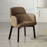 Jamonica Latte Leatherette/Black Arm Chair