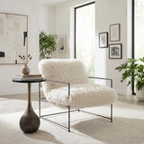 Ionis Black & Antique Silver Accent Table