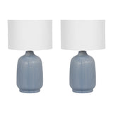 Boronda Light Blue Ceramic Table Lamps (Set of 2)