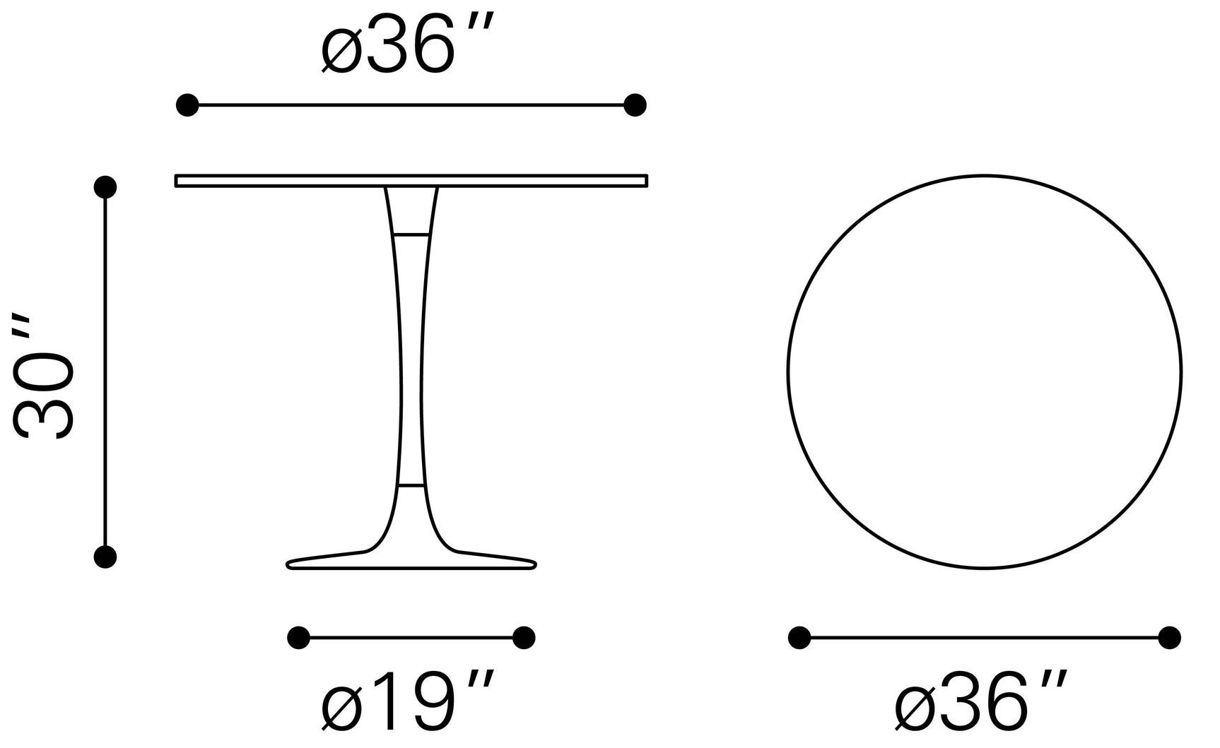 Fullerton White & Gold Dining Table