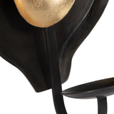 Escalon Black/Gold Medium Metal Round Votive Holder