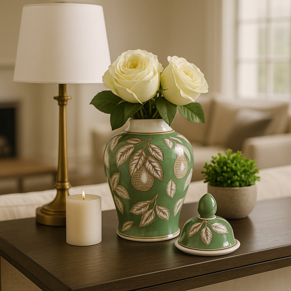 Jakeview Green/Brown/White Small Chinoiserie