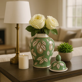 Jakeview Green/Brown/White Small Chinoiserie