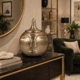 Sunland Champagne Metal Face Jar