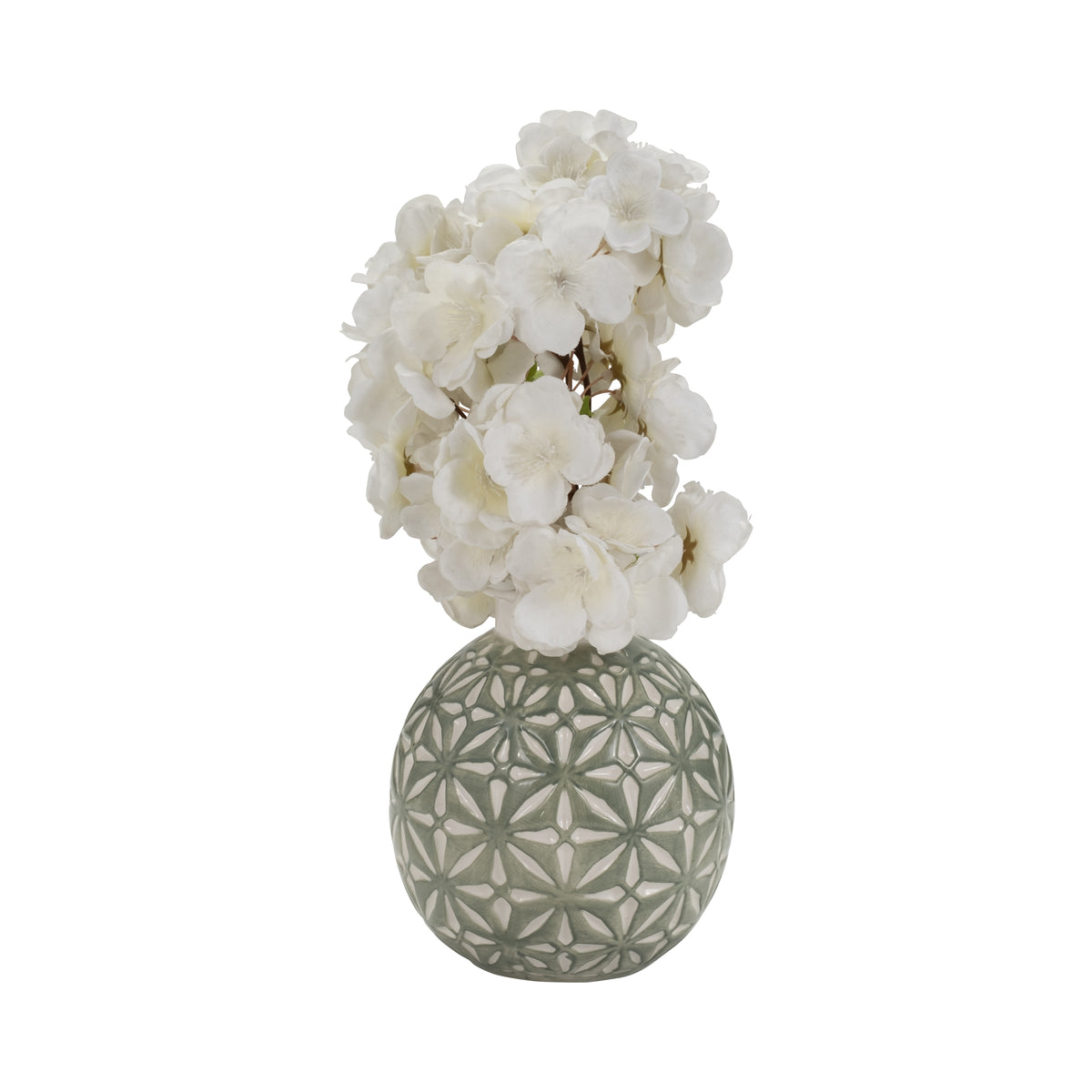 Wheeler Dark Sage Small Ceramic Daisy Vase
