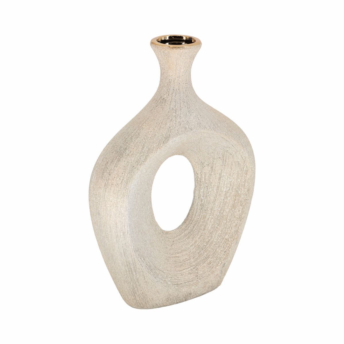 Hardencliff Gold Beaded Oval Vase