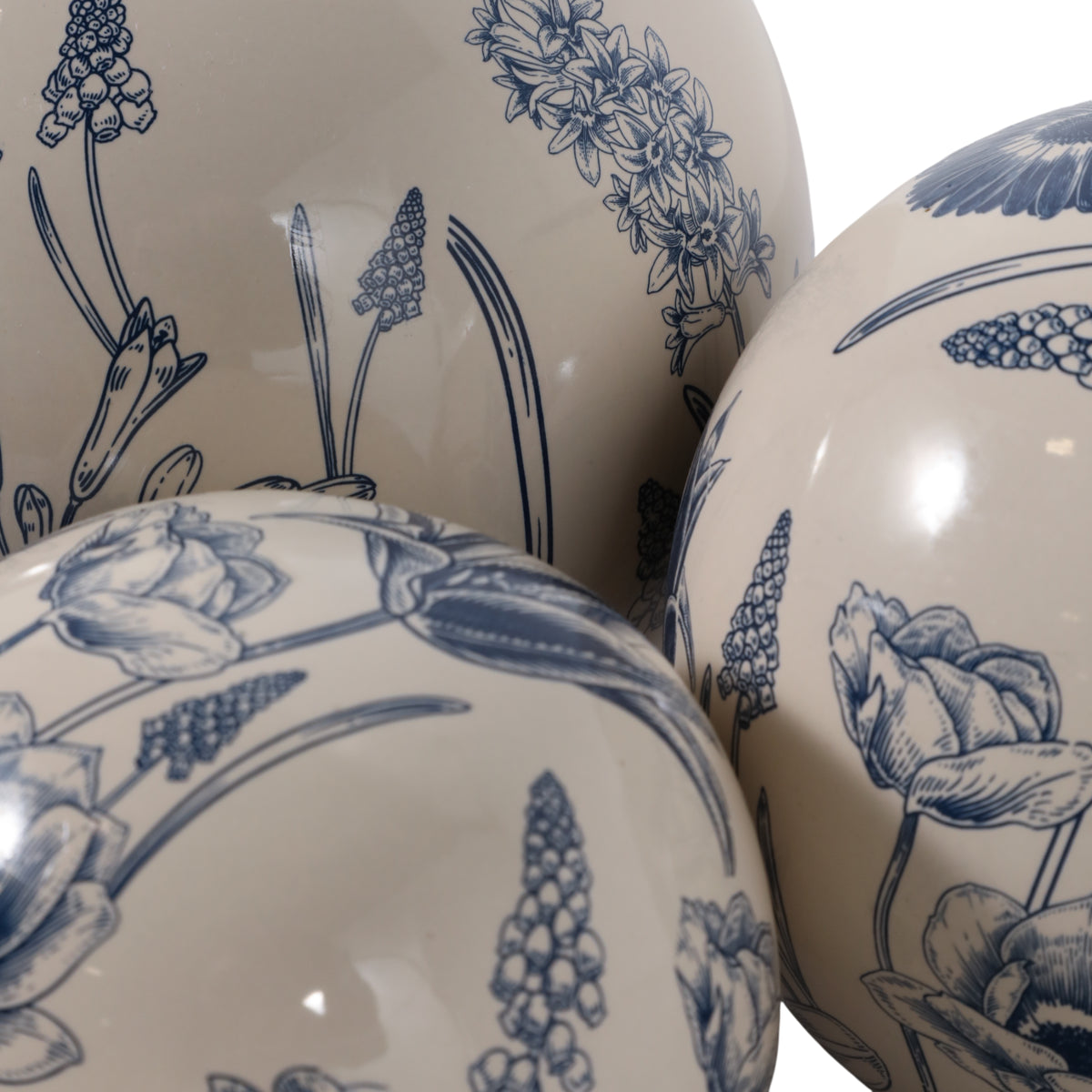 Tesswind Blue/Ivory Orbs (Set of 3)
