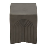 Holtville Gray Concrete Arches in Square Accent Table