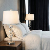 El Nido Silver/White Crystal Table Lamps (Set of 2)