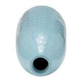 Whitlow Aqua Ceramic Circles Vase Haze