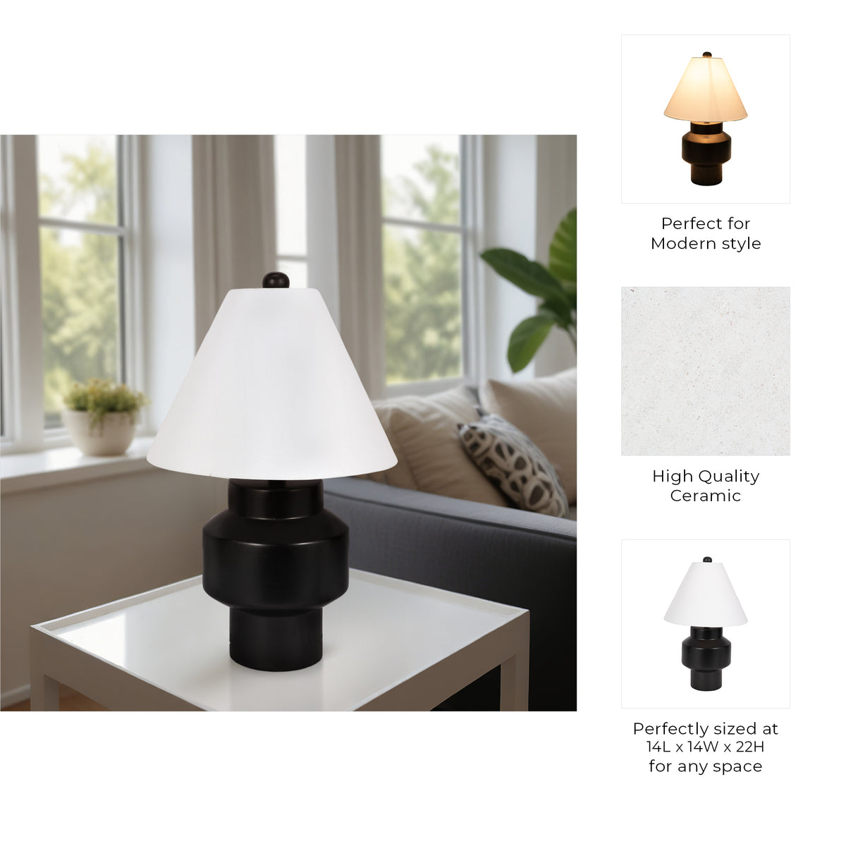 Shayrun Black/White Lamp