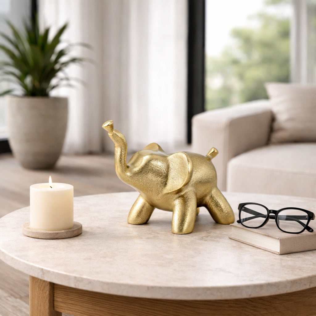 Bealville Gold Metal Decorative Baloon Elephant
