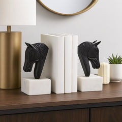 Parkermoor Black/White Bookends (Set of 2)