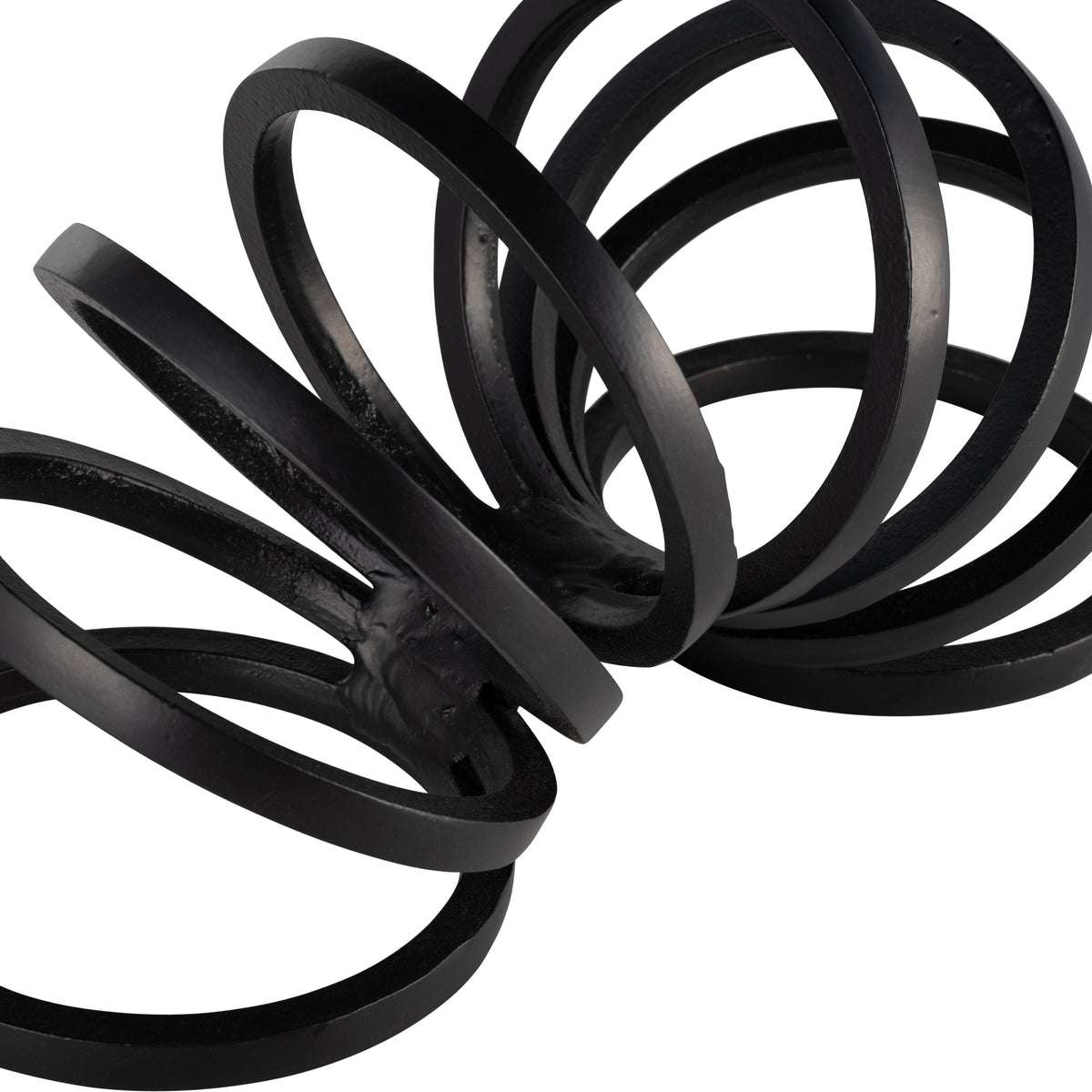 Colusa Black Metal Slinky Ring Decor