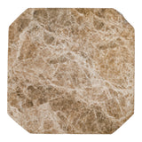 Marigold Brown Empredor Marble Tray with Blvd Edge