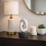Livingston White/Gray Marble Link Sculpture