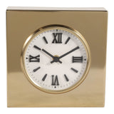Pitco Black/Silver/Gold Metal Table Clock