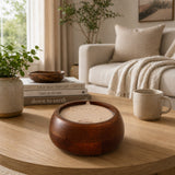 Barlowrun Walnut Vanilla Modern Wood Bowl Candle
