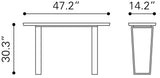 Atlas White & Silver Console Table