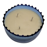 Mendocino Blue Jasmine Beaded Trim Candle