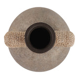 Igerna Taupe/Brown Small Aldo Woven Handle Vase