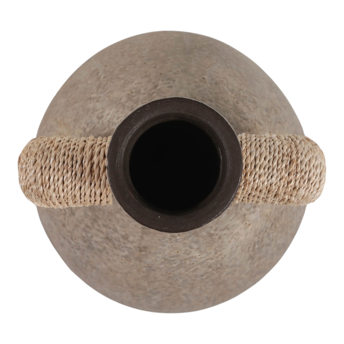 Igerna Taupe/Brown Small Aldo Woven Handle Vase