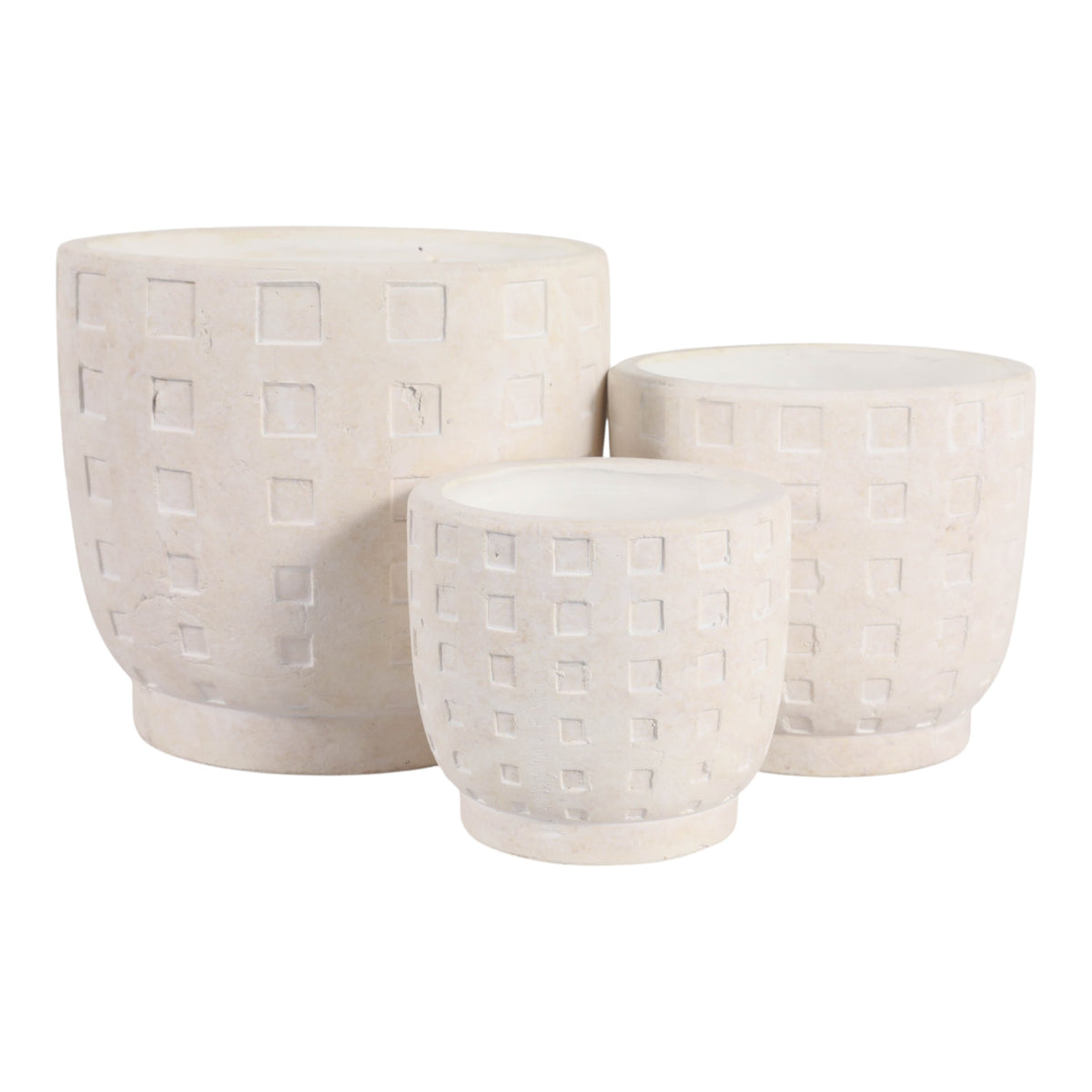 Leonaburn Ivory/White Planters (Set of 3)