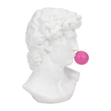 Clair White Resin Greek God Head - 19092EC