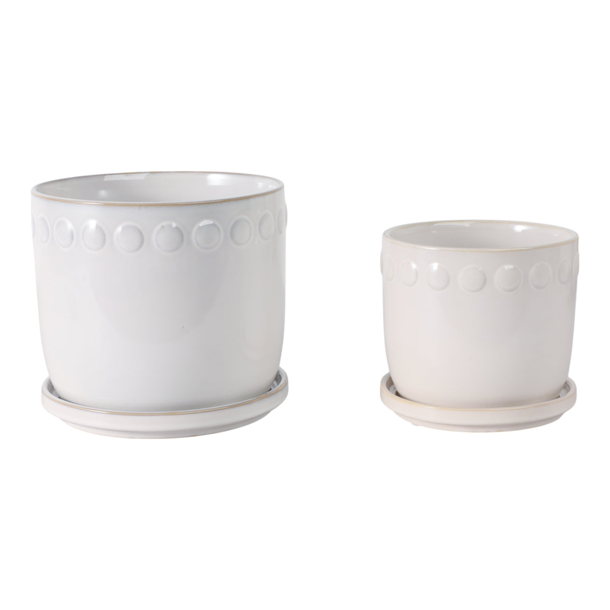 Lintonmore White Planters (Set of 2)