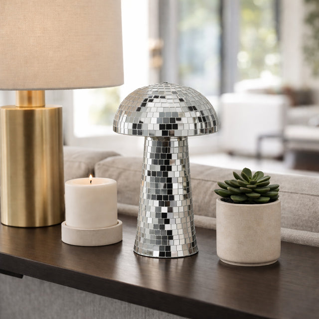 Lakeshore Silver Large Mosaic Mushroom