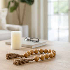 Gelatt Natural Wood Bead Garland