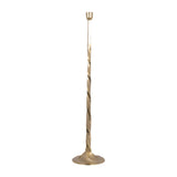 Toners Place Gold Metal Twisted Floor Taper Candle Holder
