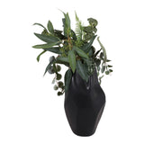 Sanitarium Black Large Ceramic Abstract Vase