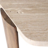 Mecca Brown Hexagon Travertine Coffee Table