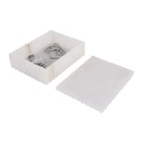 Meridian White Ribbed Alabaster Box