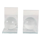 Hastingslake Clear Bookends (Set of 2)