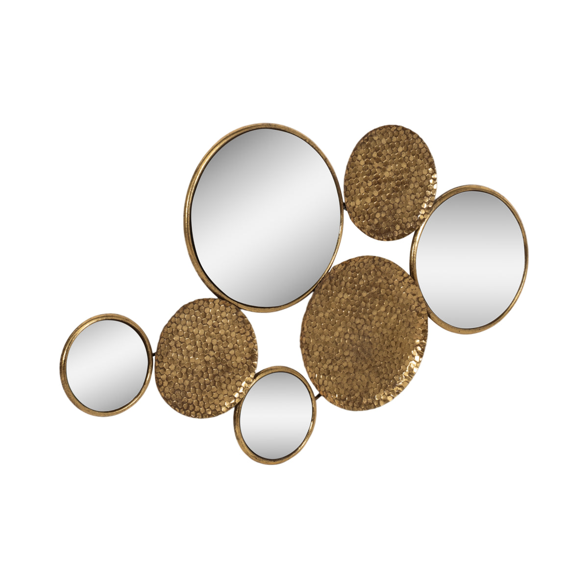 Melita Gold Metal Mirrored Wall Decor