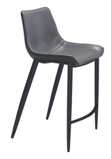 Magnus Dark Gray & Black Counter Stool (Set of 2)