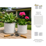 Cabot White Planters (Set of 2)