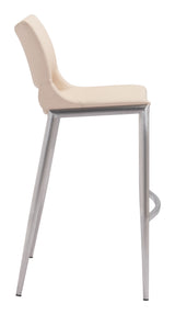 Ace Light Pink & Silver Barstool (Set of 2)